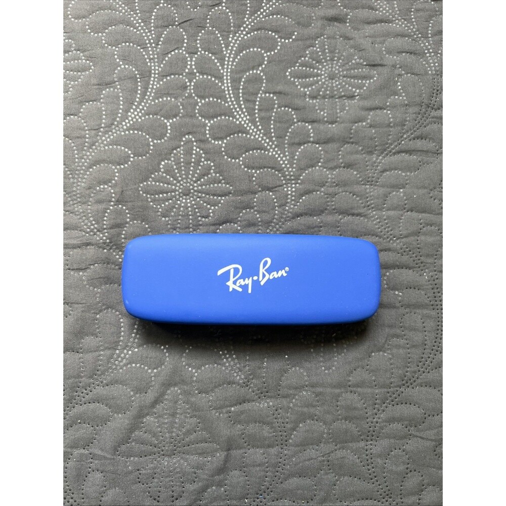 Ray Ban Royal Blue Eyeglasses Clamshell Hard Case  Unisex Chic Glam Storage Gift